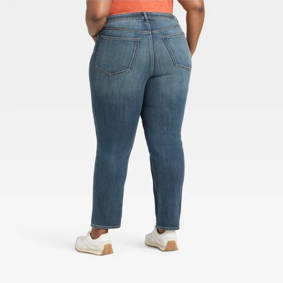 Universal Thread High Rise Slim Straight Jeans Size 18 Dark Denim Wash - Picture 11 of 12